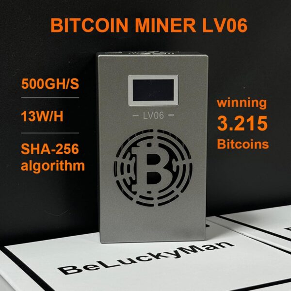 Bitcoin Miner Lucky Miner LV06 BTC Lottery Machine 500GHS BM1366 WiFi SHA-256 Asic Chip Algorithm BTC BCH BSV DGB - Image 6